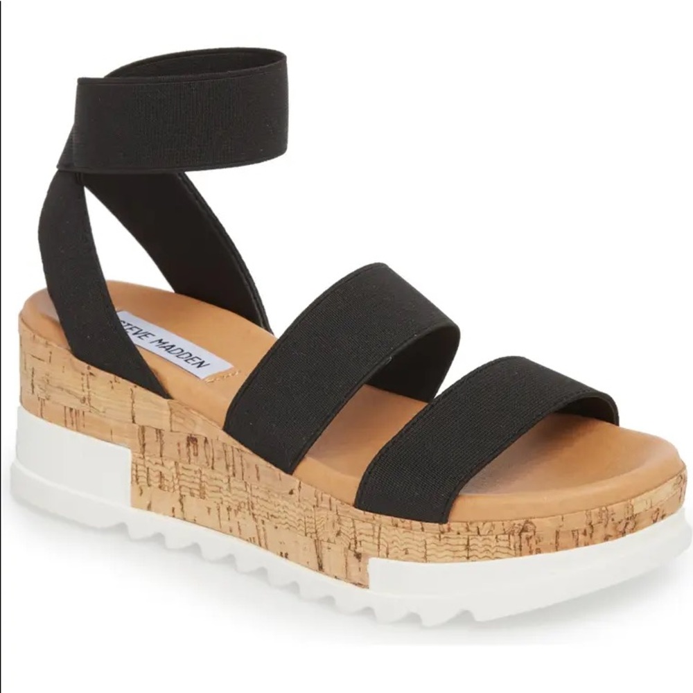 Steve Madden Bandi Black Sandal